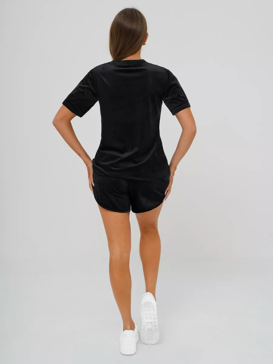 Sieviešu melns velūra komplekts Mona.