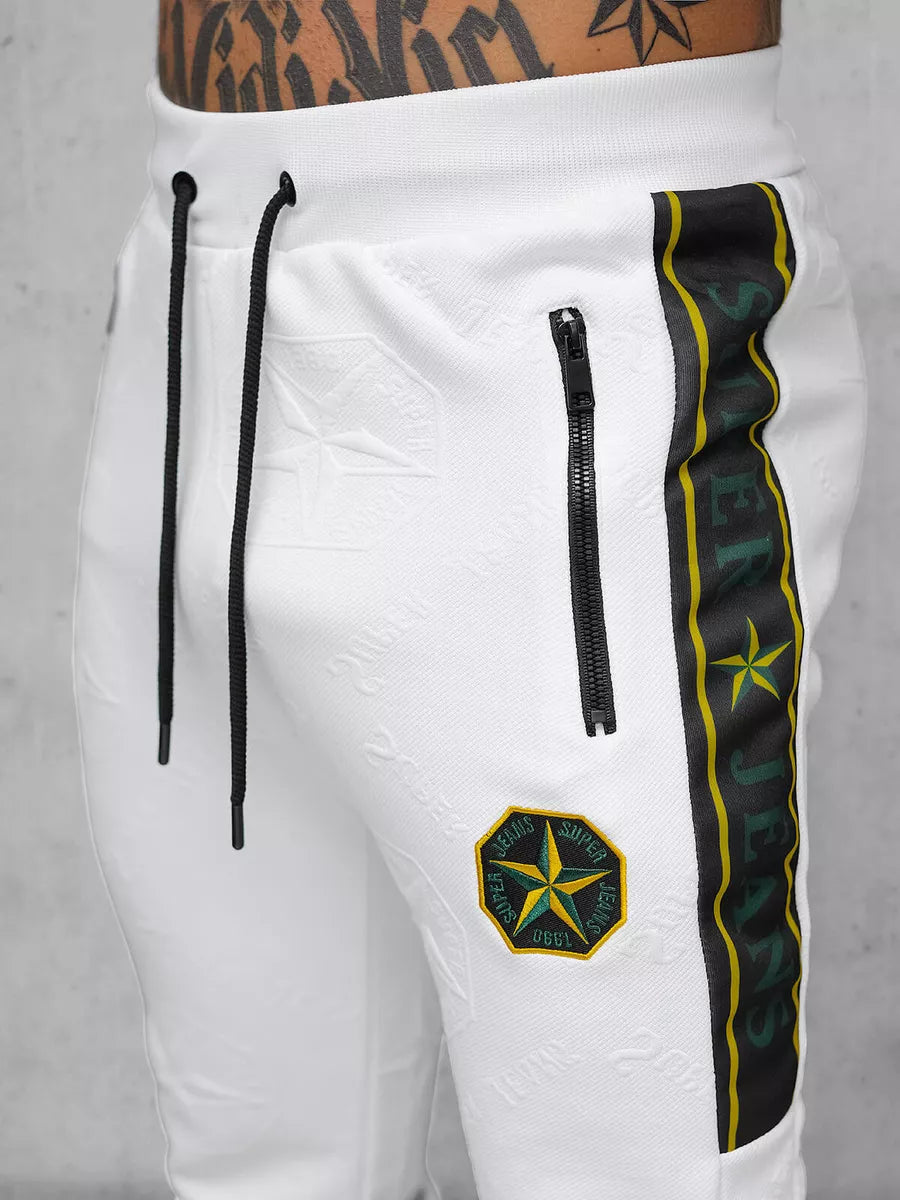 Vīriešu balts sporta komplekts Super.