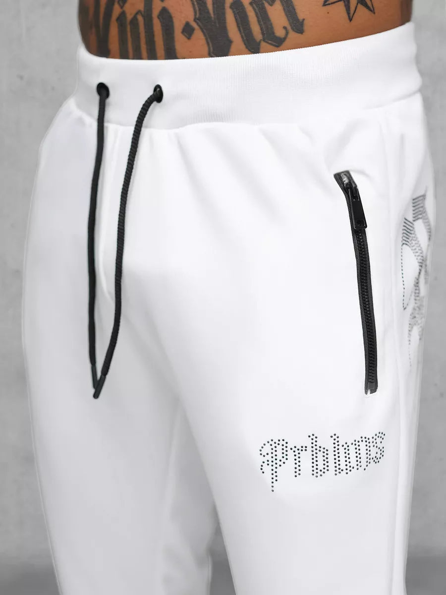 Vīriešu balts brīvā laika kostīms Matin.