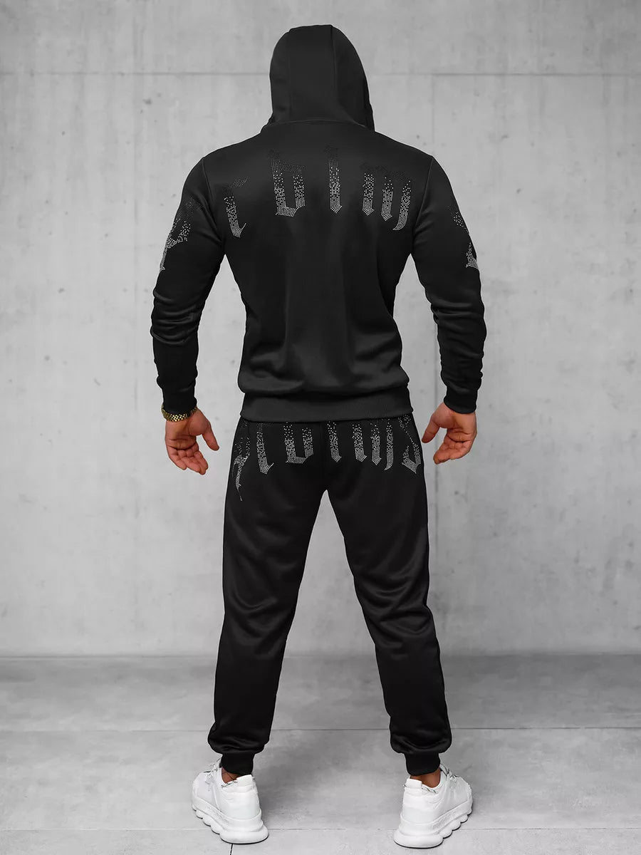 Vīriešu melns brīvā laika kostīms Matin.