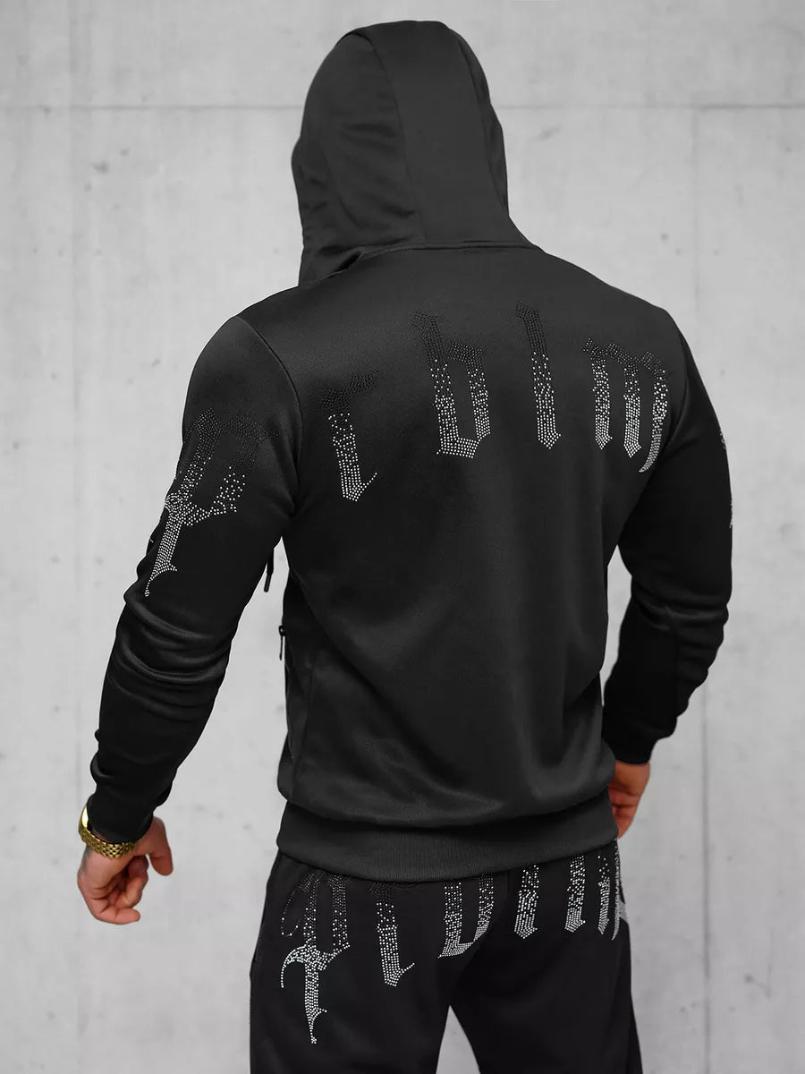 Vīriešu melns brīvā laika kostīms Matin.