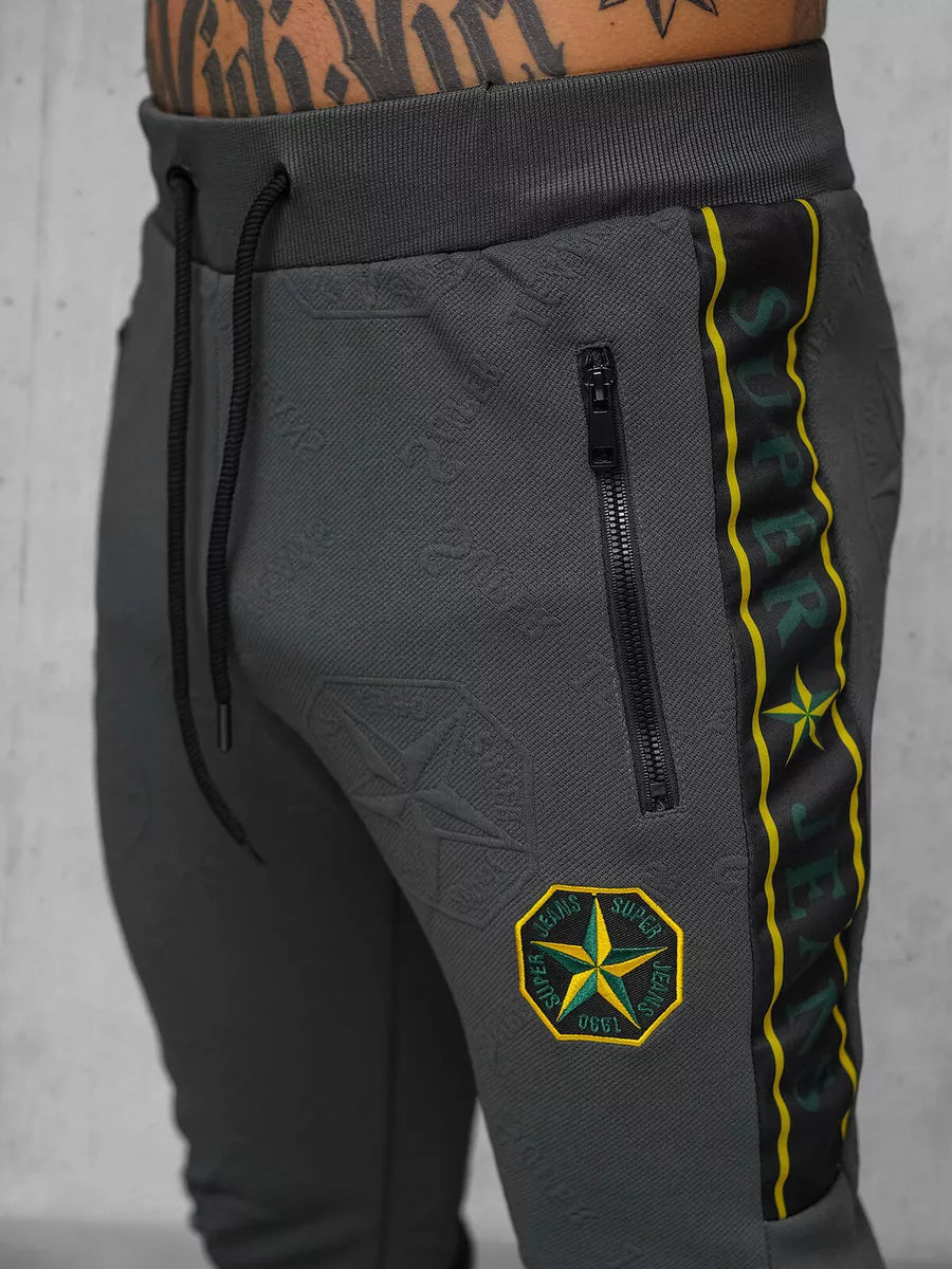 Vīriešu tumši pelēks sporta komplekts Super.