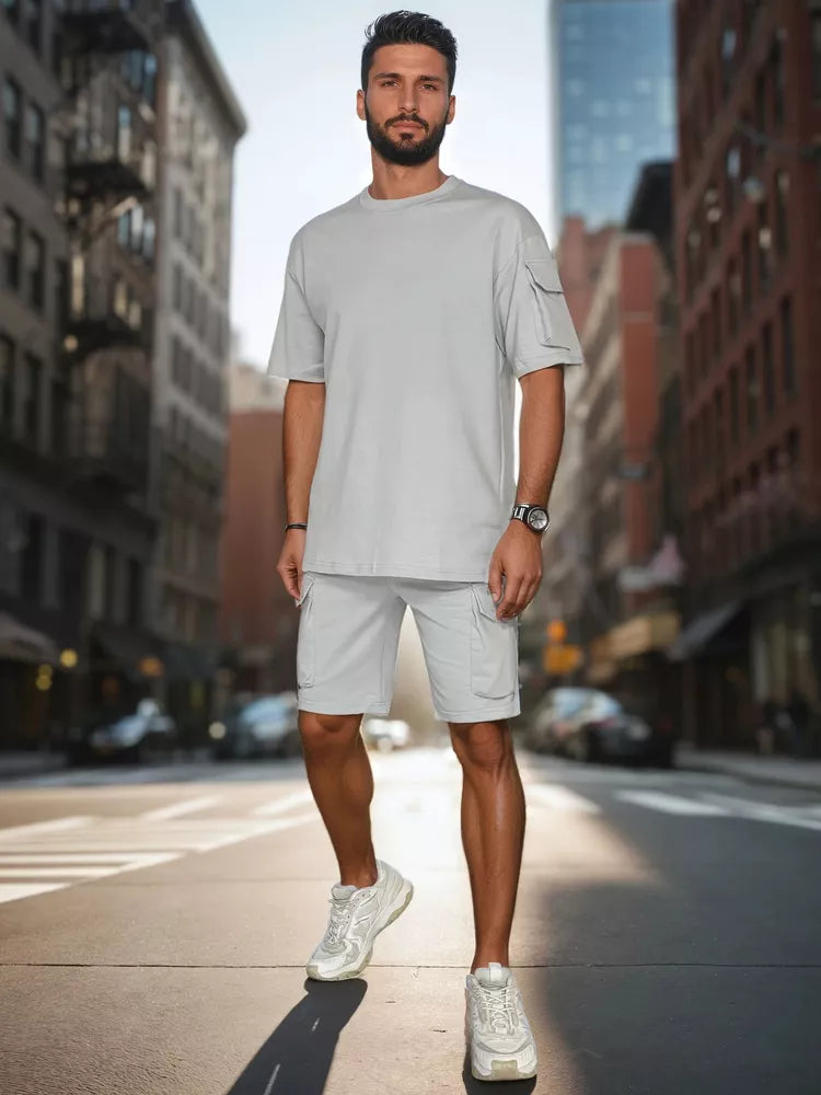 Vīriešu pelēks sporta komplekts Track