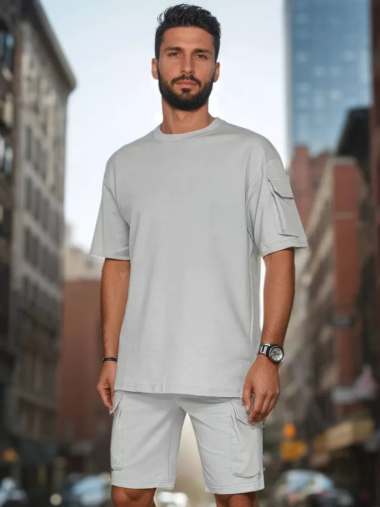 Vīriešu pelēks sporta komplekts Track