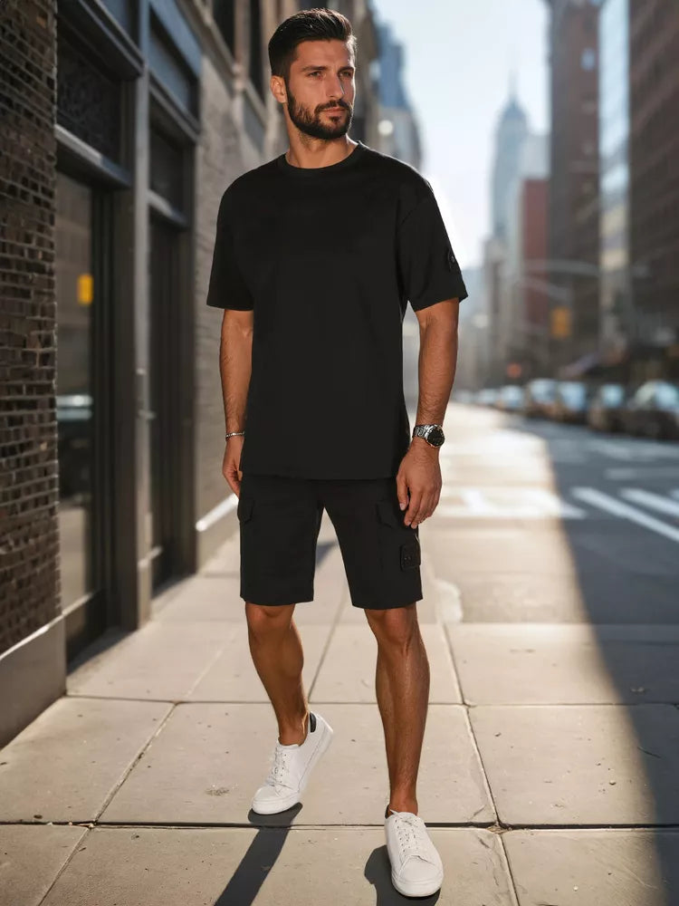 Vīriešu melns komplekts Summer