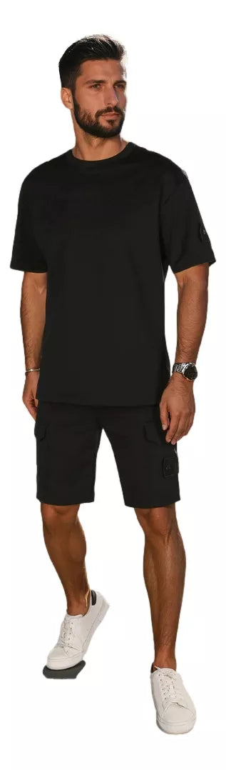 Vīriešu melns komplekts Summer