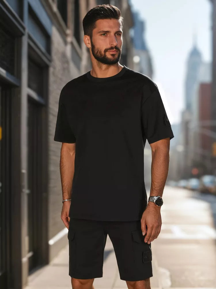 Vīriešu melns komplekts Summer