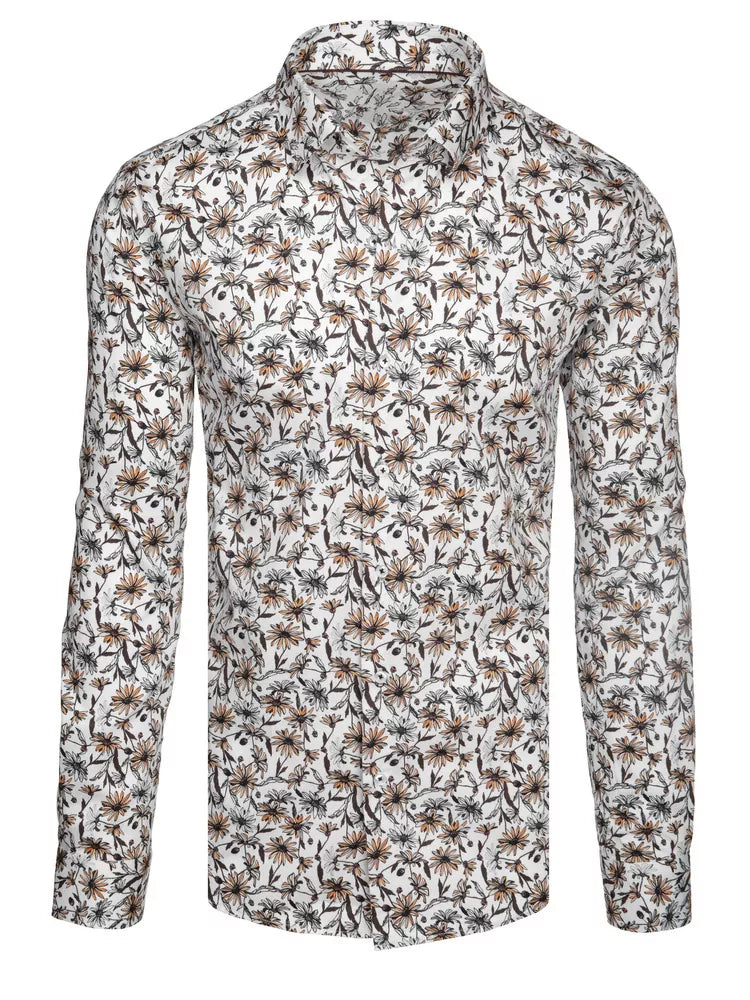 Vīriešu ziedu raksta brūns krekls Stifer