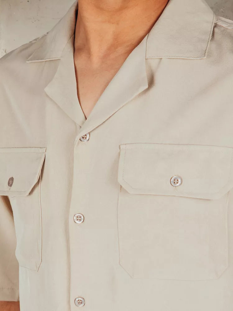 Vīriešu brūns īsroku krekls Kenat