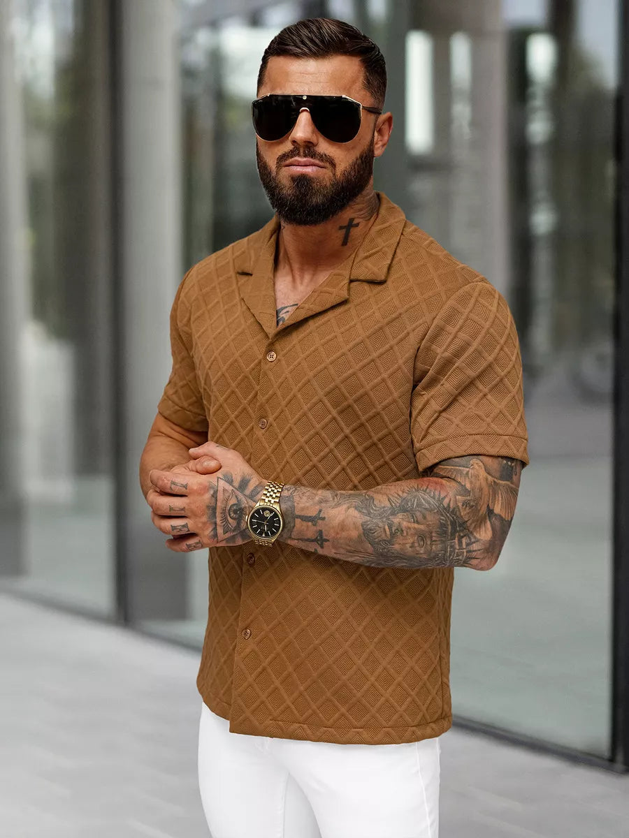 Vīriešu īsroku brūns T-krekls Fargo