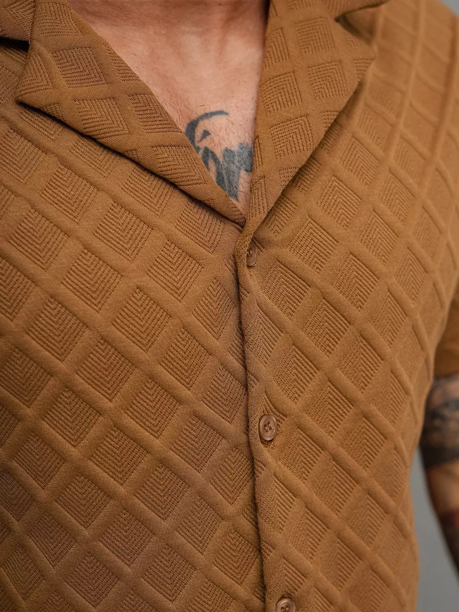 Vīriešu īsroku brūns T-krekls Fargo