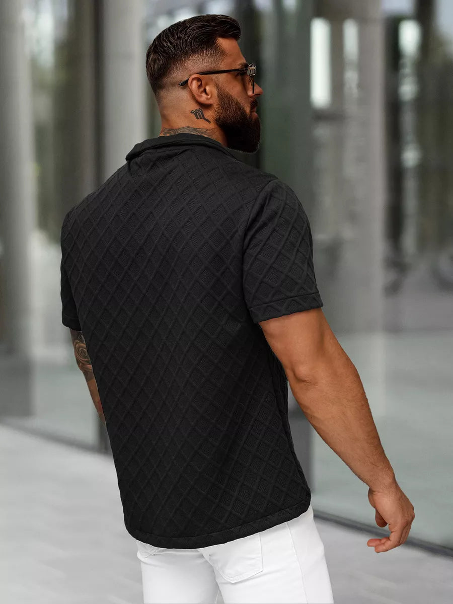 Vīriešu īsroku melns T-krekls Fargo