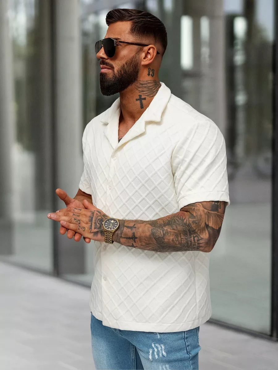 Vīriešu īsroku balts T-krekls Fargo