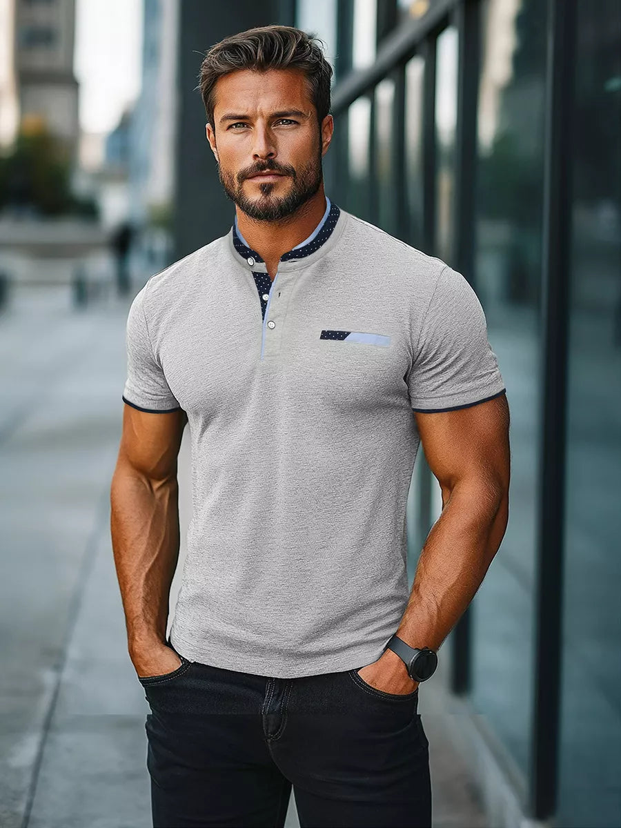 Vīriešu pelēks polo krekls Novin