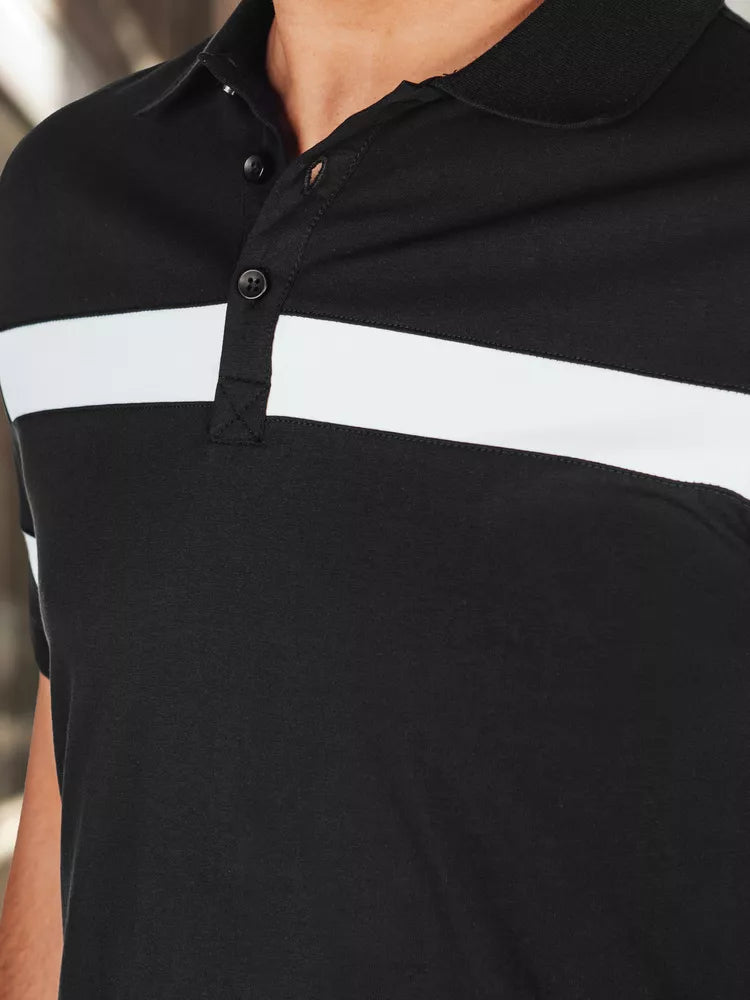 Vīriešu melns polo krekls Lima