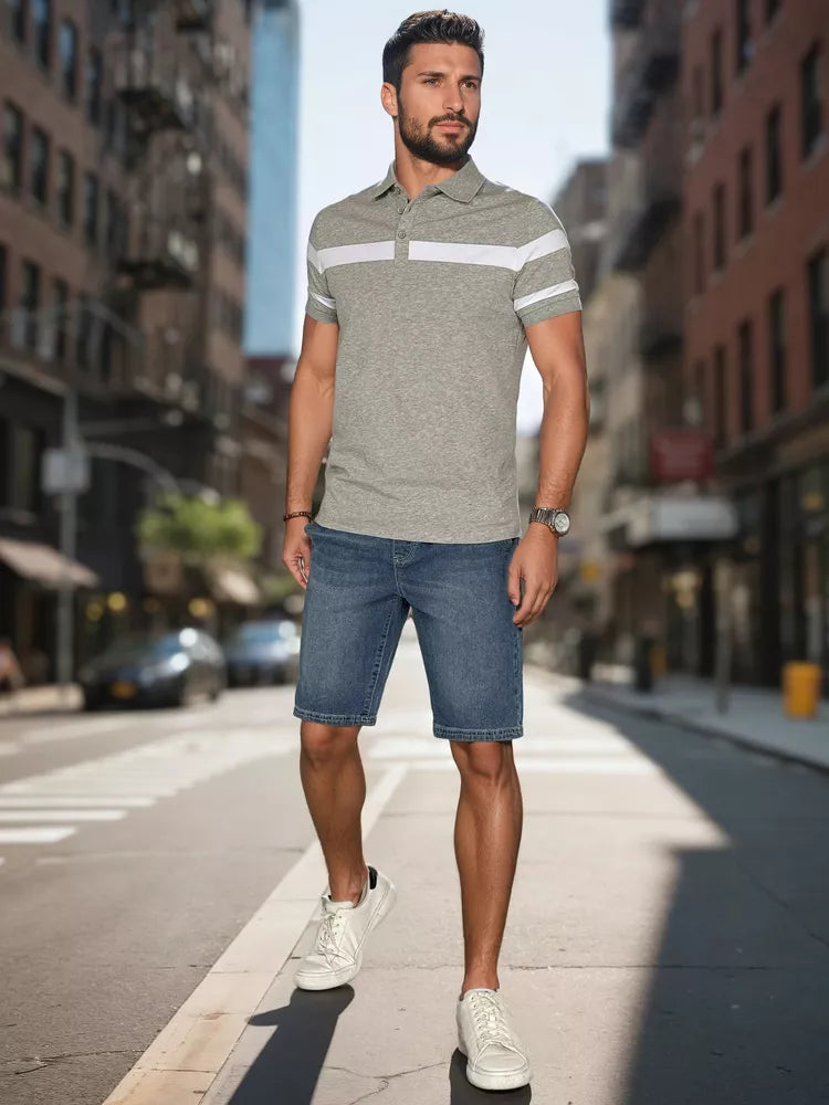 Vīriešu pelēks polo krekls Lima