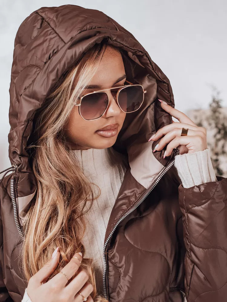 Sieviešu brūna jaka Olin