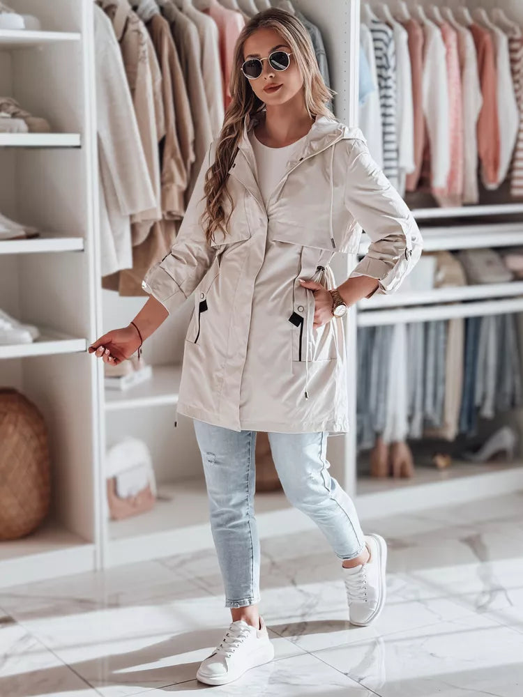 Balta sieviešu jaka Modo