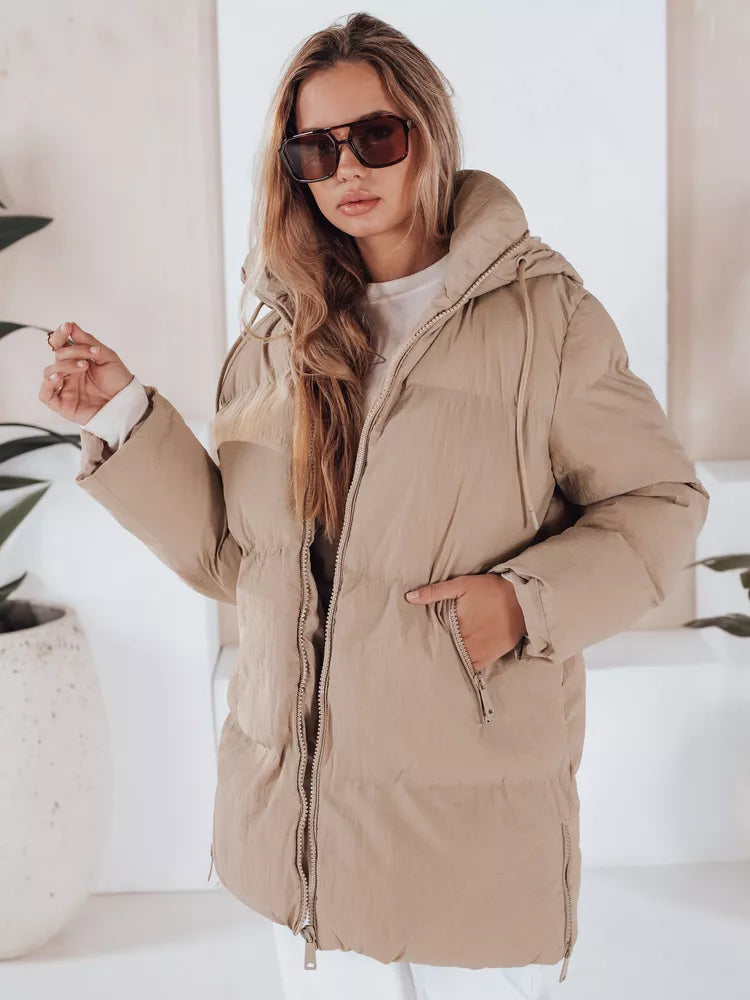 Sieviešu stepēta brūna jaka Letis