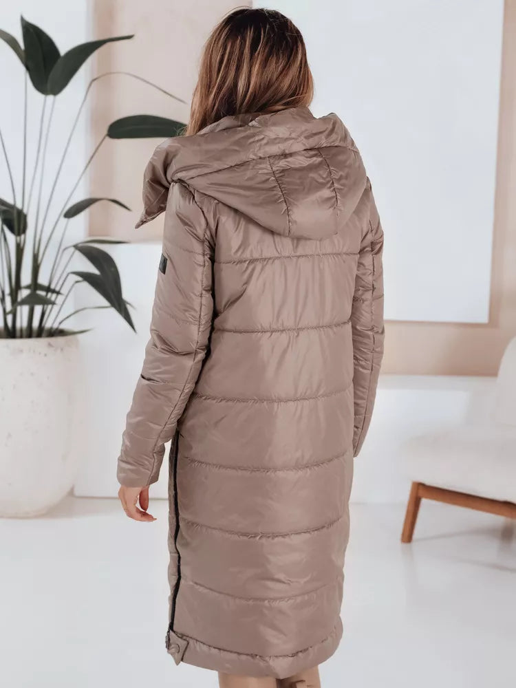 Sieviešu garā tumši brūnā jaka Orvit