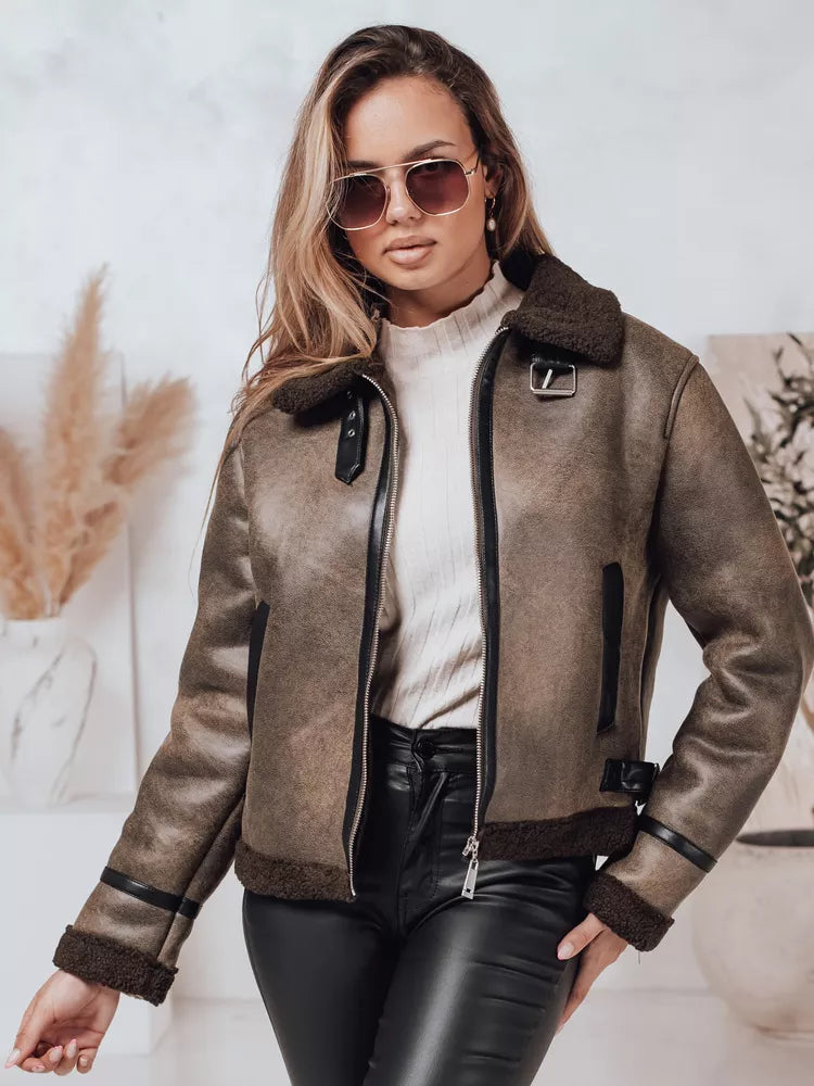 Sieviešu brūna jaka Mira