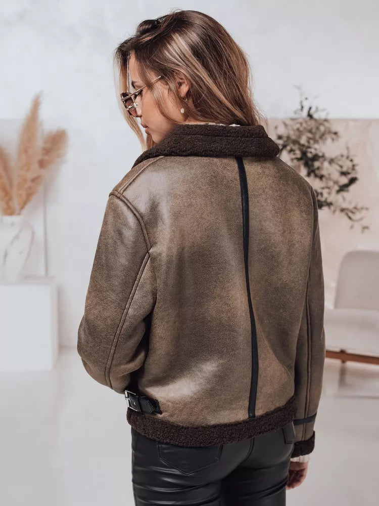 Sieviešu brūna jaka Mira