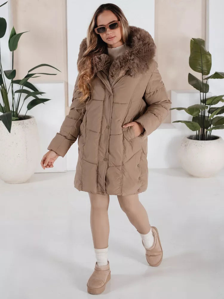 Sieviešu ziemas jaka brūna Niki