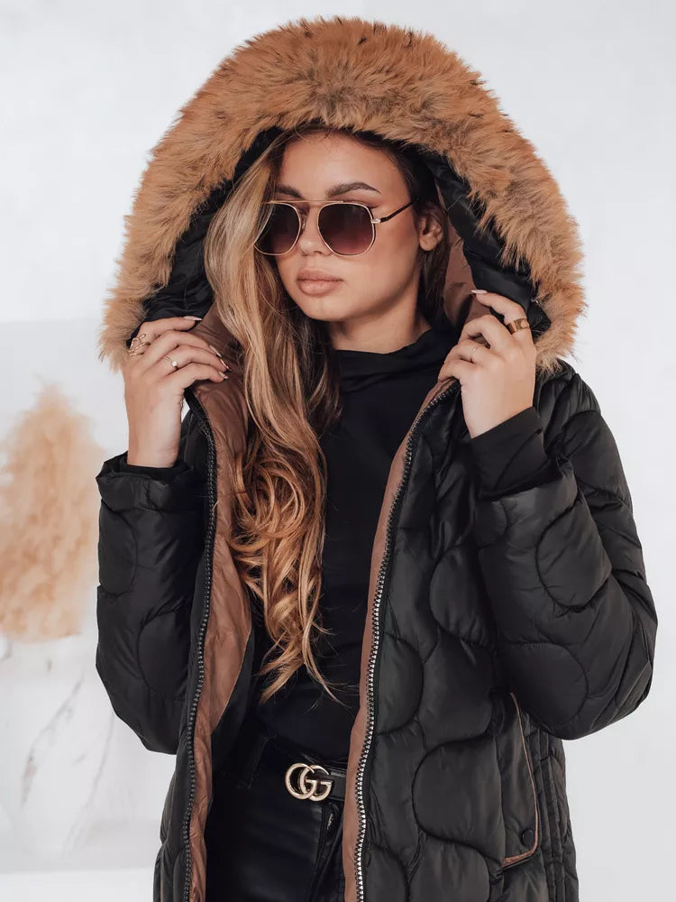 Sieviešu ziemas jaka melna Virel