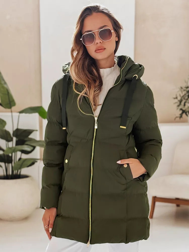 Sieviešu ziemas haki krāsas jaka Gabriel