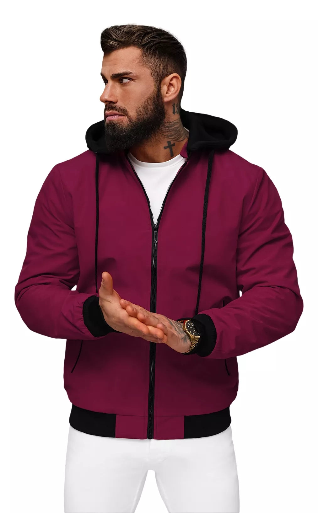 Vīriešu bordo krāsas jaka Sense