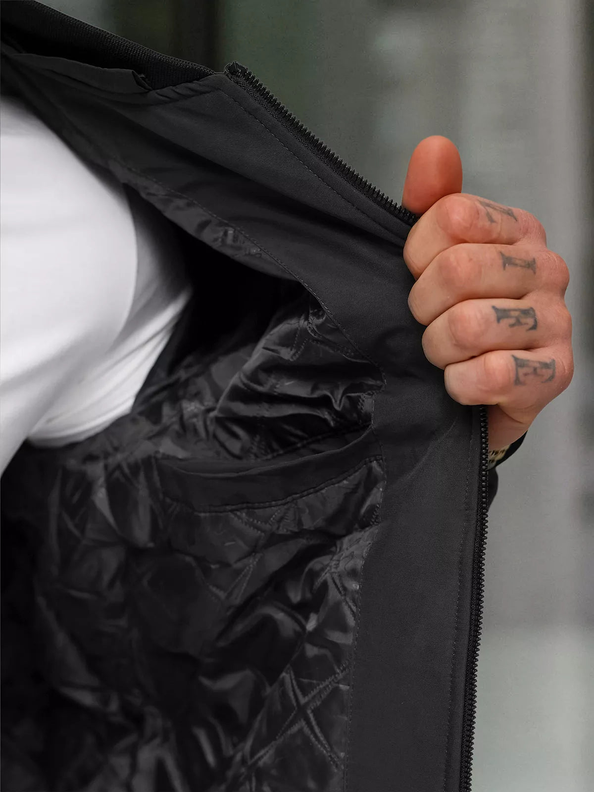 Vīriešu melna jaka Sense