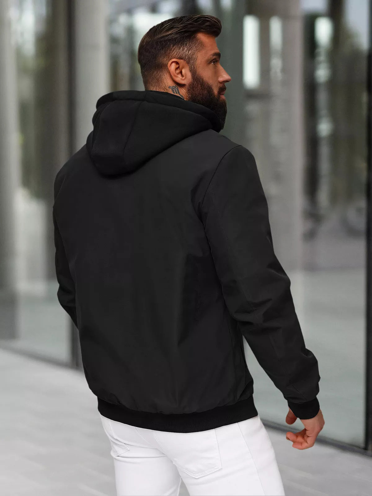 Vīriešu melna jaka Sense