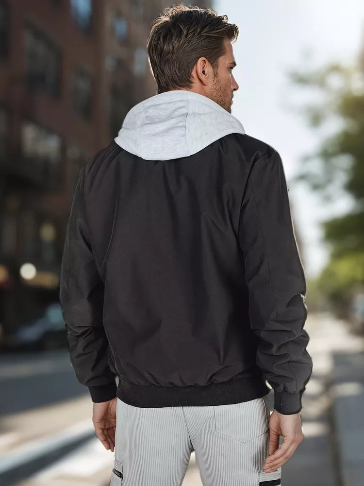 Vīriešu melna bomberjaka Edmin