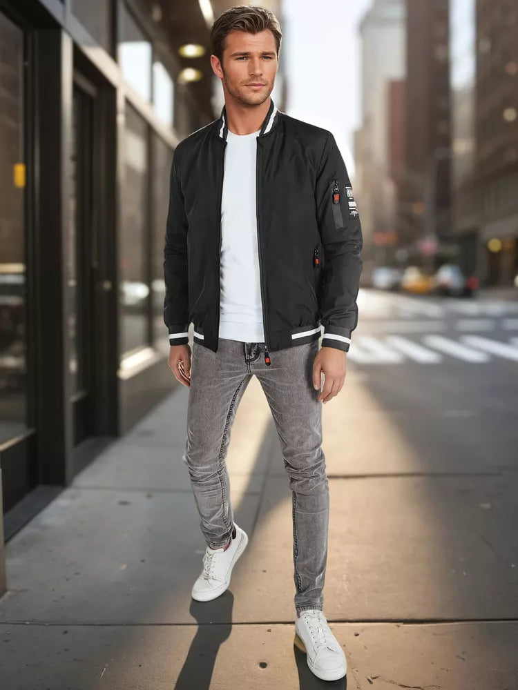 Vīriešu melna jaka Edman