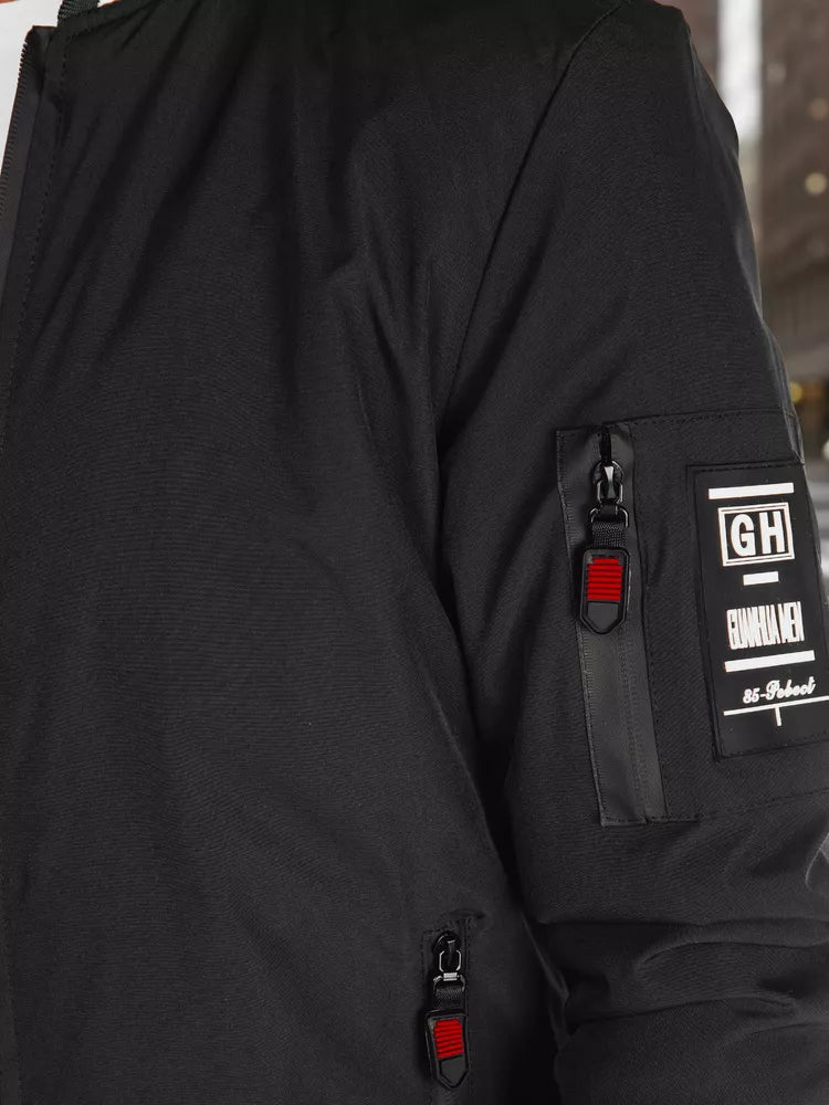 Vīriešu melna jaka Edman