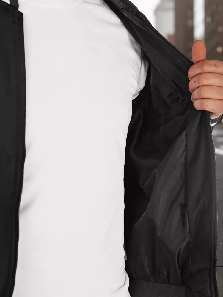 Vīriešu melna jaka Edman