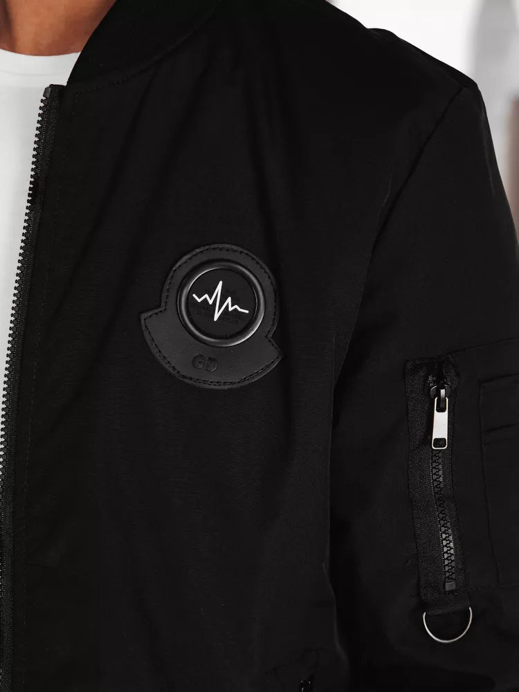 Vīriešu melna jaka komplekts