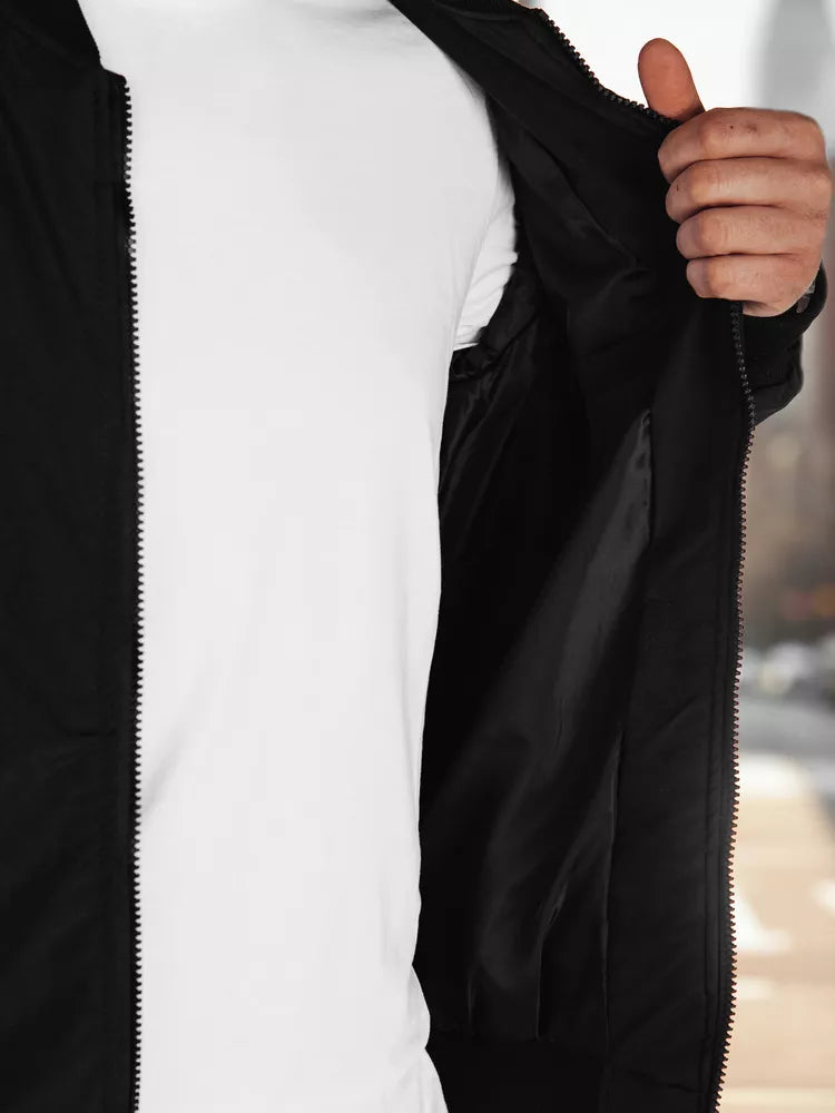 Vīriešu melna jaka komplekts