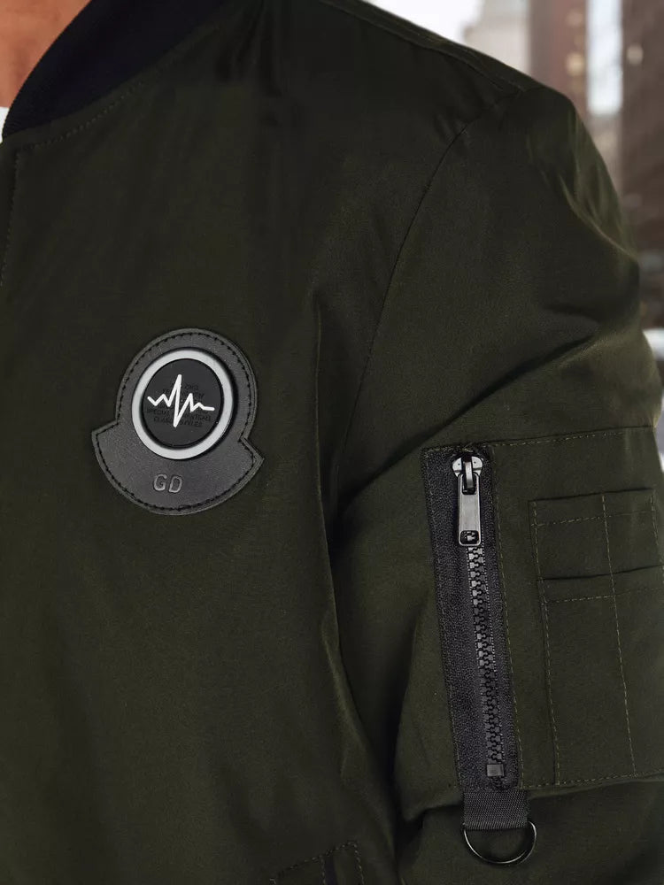 Vīriešu haki krāsas jaka komplekts