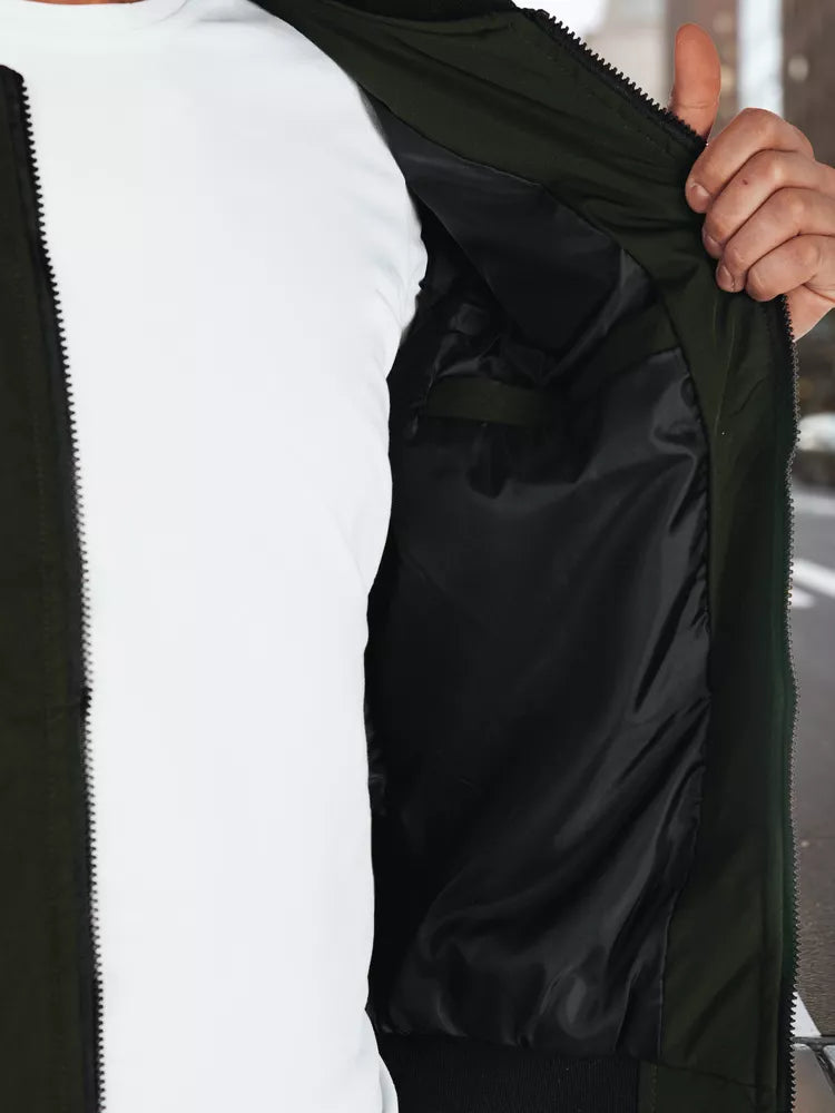 Vīriešu haki krāsas jaka komplekts