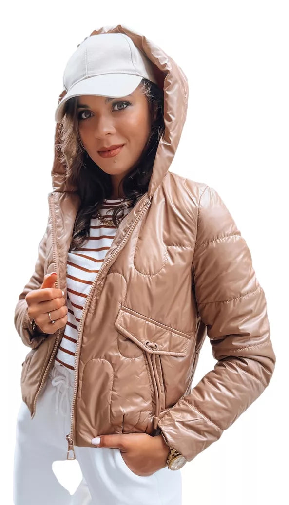 Sieviešu brūna vilnas jaka