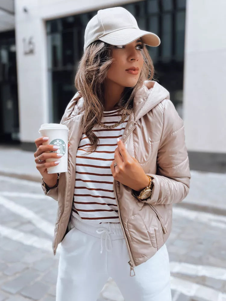 Sieviešu brūna vilnas jaka