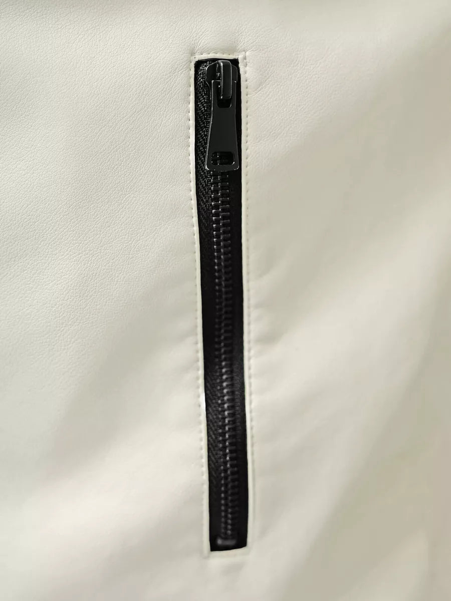 Lamer balta eko ādas jaka