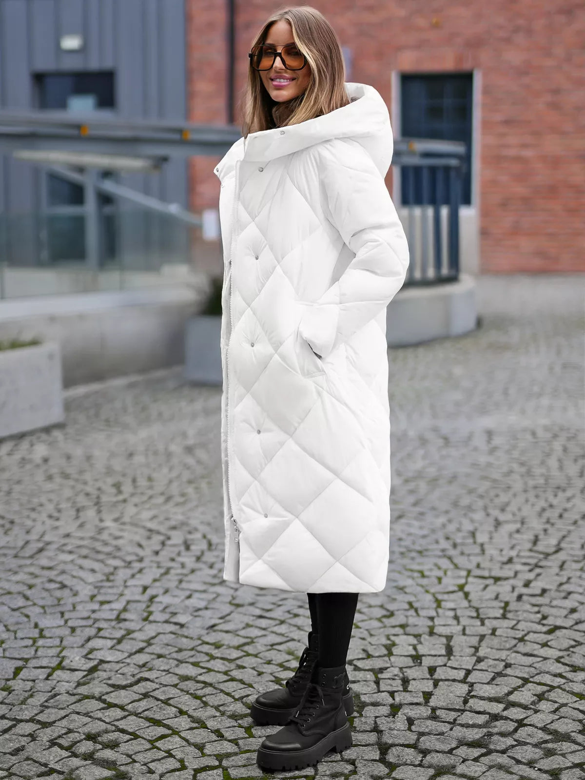 Balta sieviešu stepēta ziemas jaka Coco