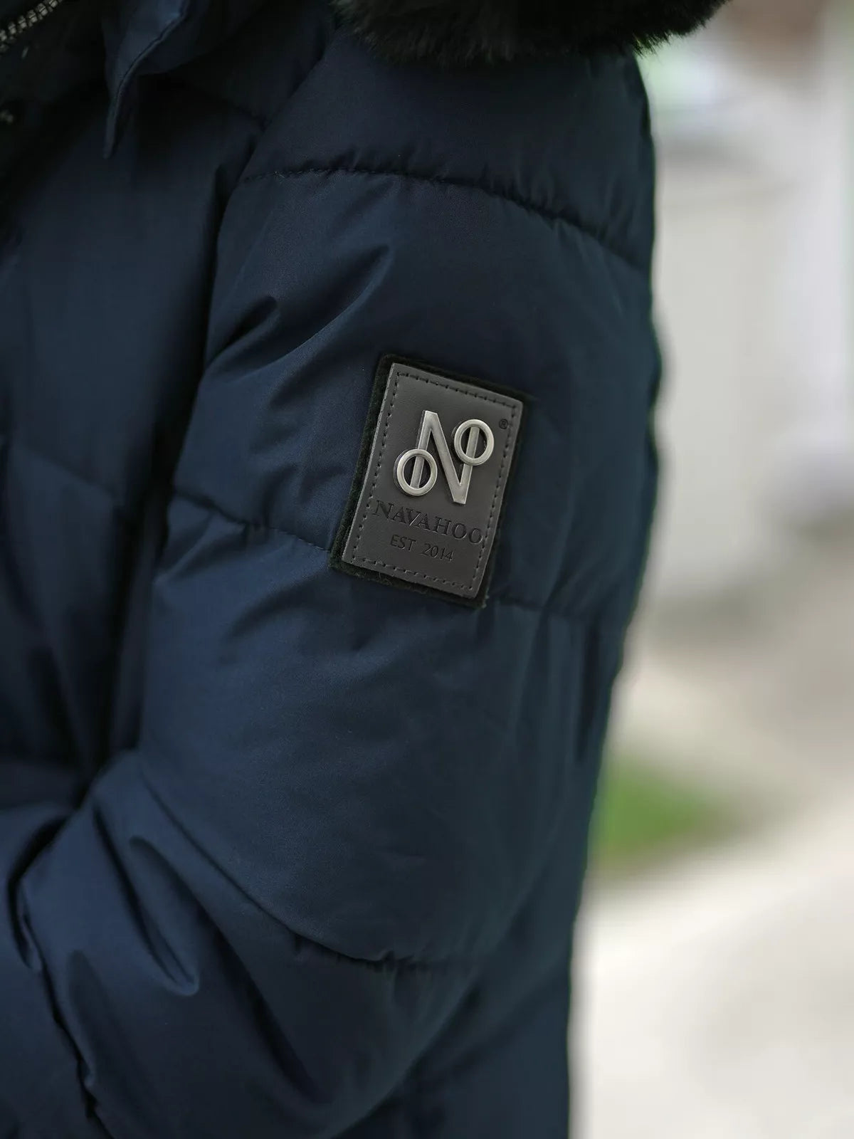 Marni garā sieviešu tumši zila ziemas jaka