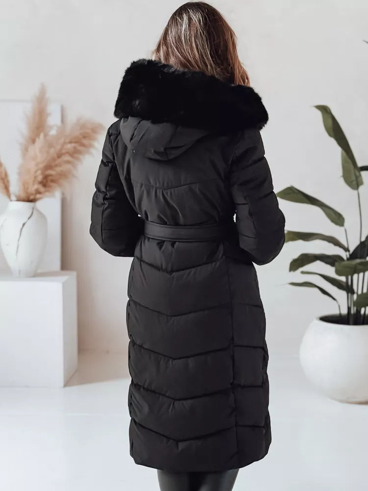 Sieviešu ziemas jaka Emi melnā krāsā