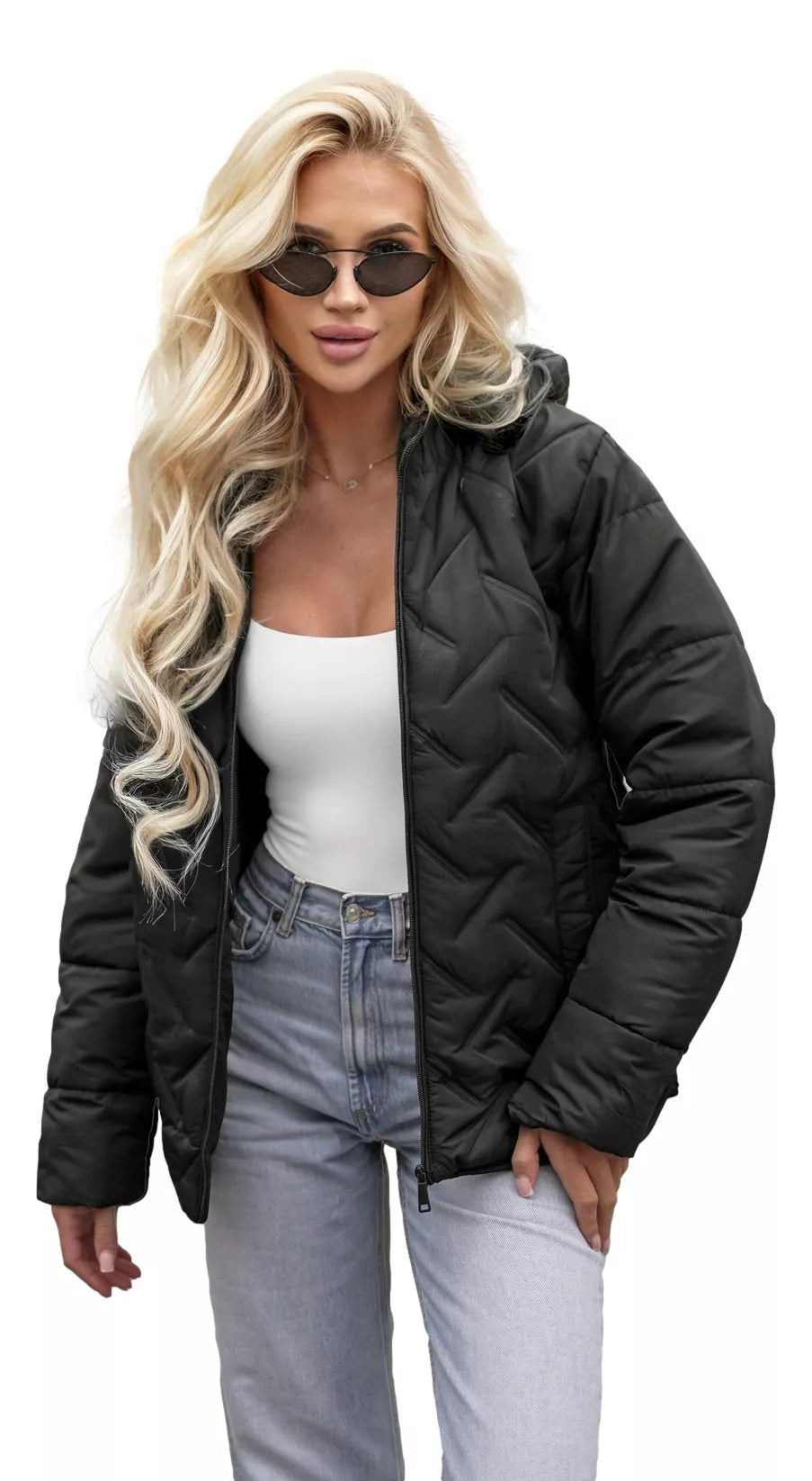 Sieviešu melna jaka Erlin