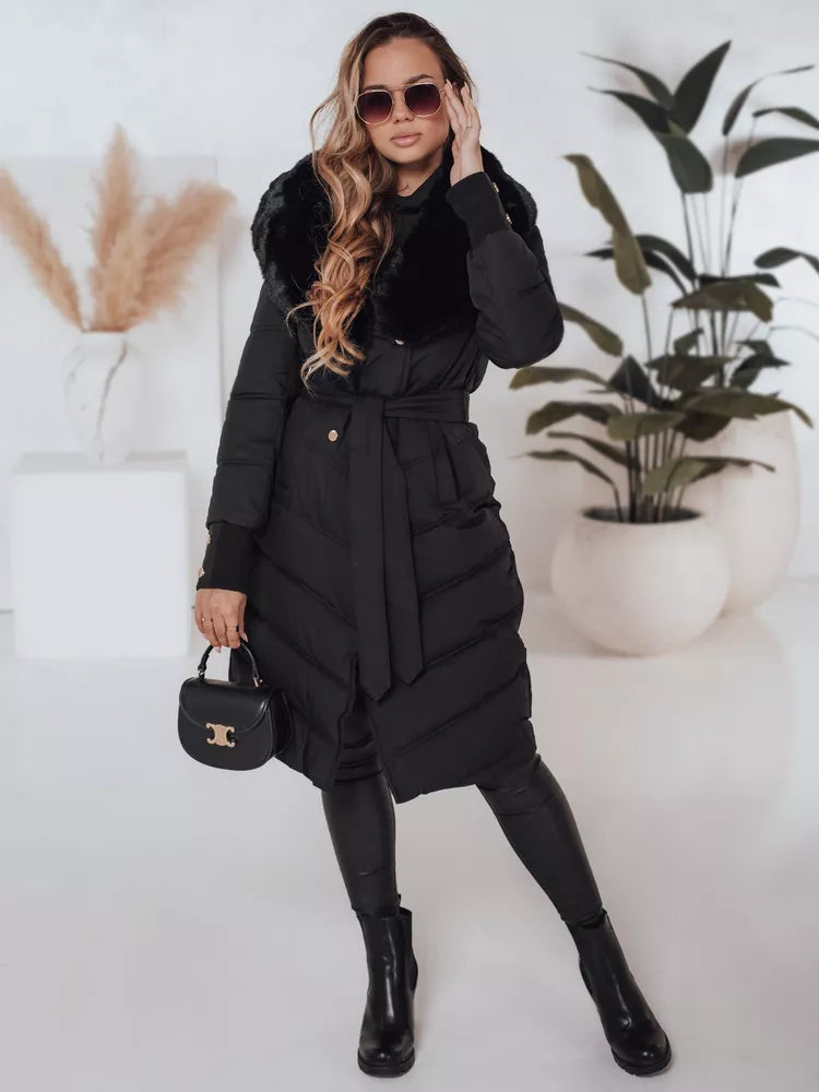 Sieviešu ziemas jaka melnā krāsā Karlin