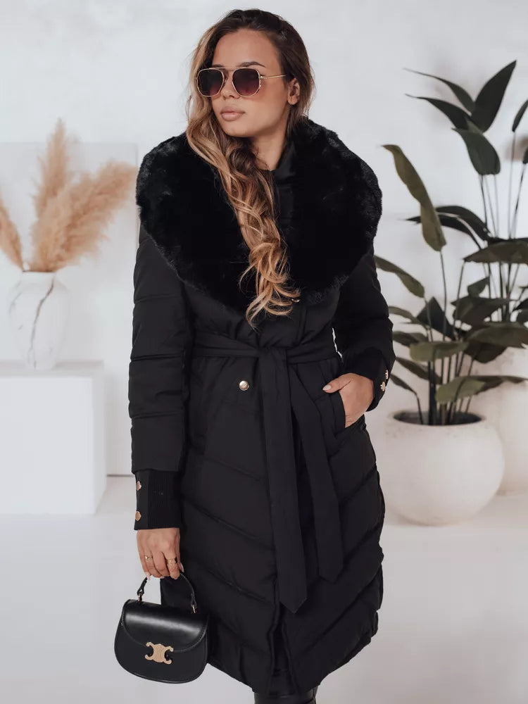 Sieviešu ziemas jaka melnā krāsā Karlin