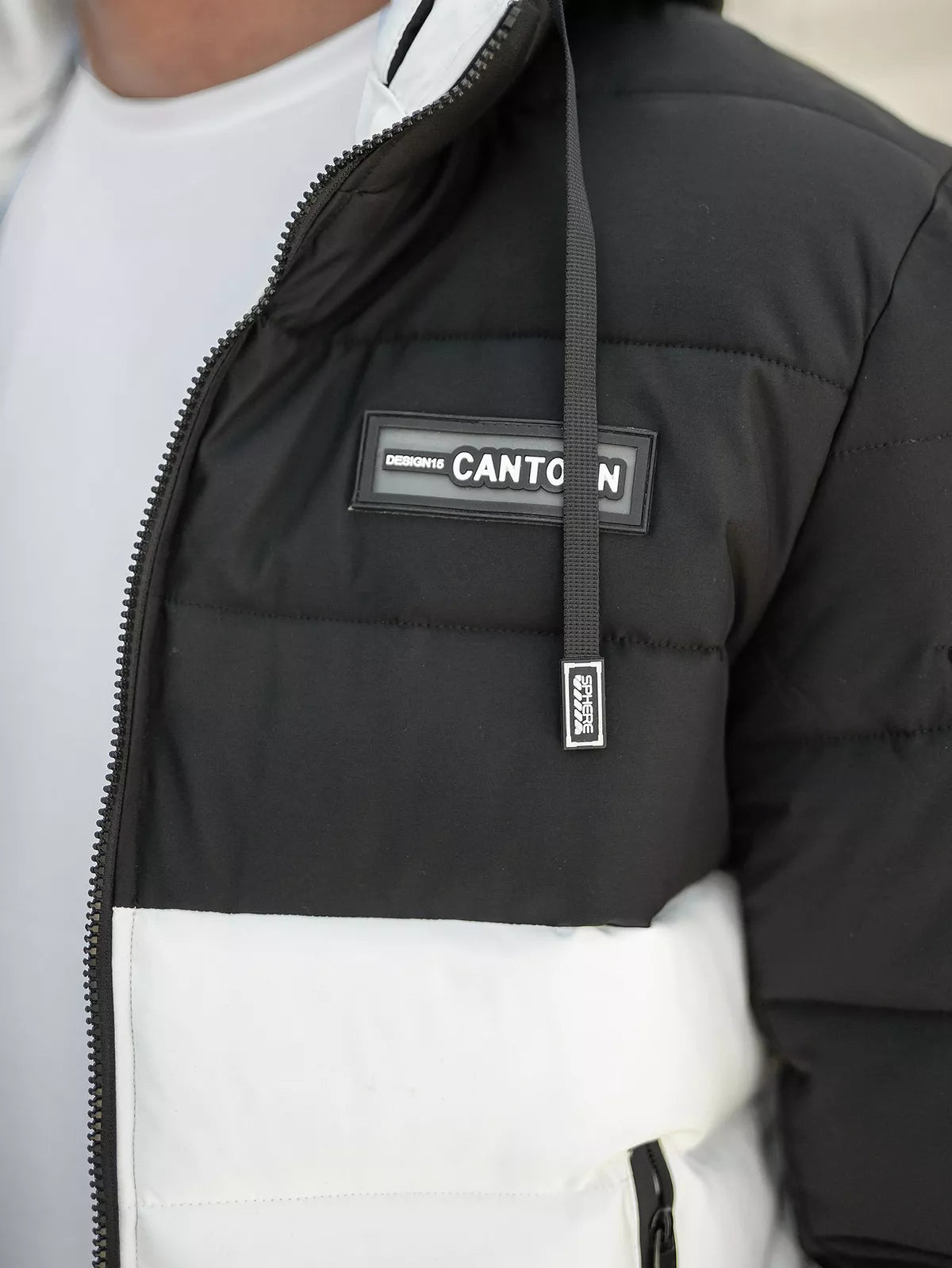 Vīriešu melna/balta ziemas jaka Molix 